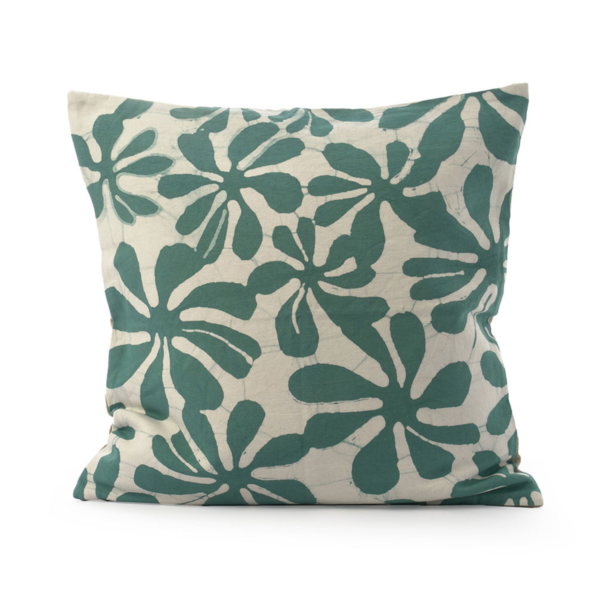 Kuddfodral 50x50 Green Printed Flower, 50X50
