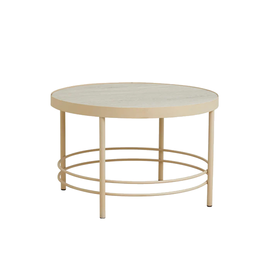 Runt soffbord marmor sand Nordal