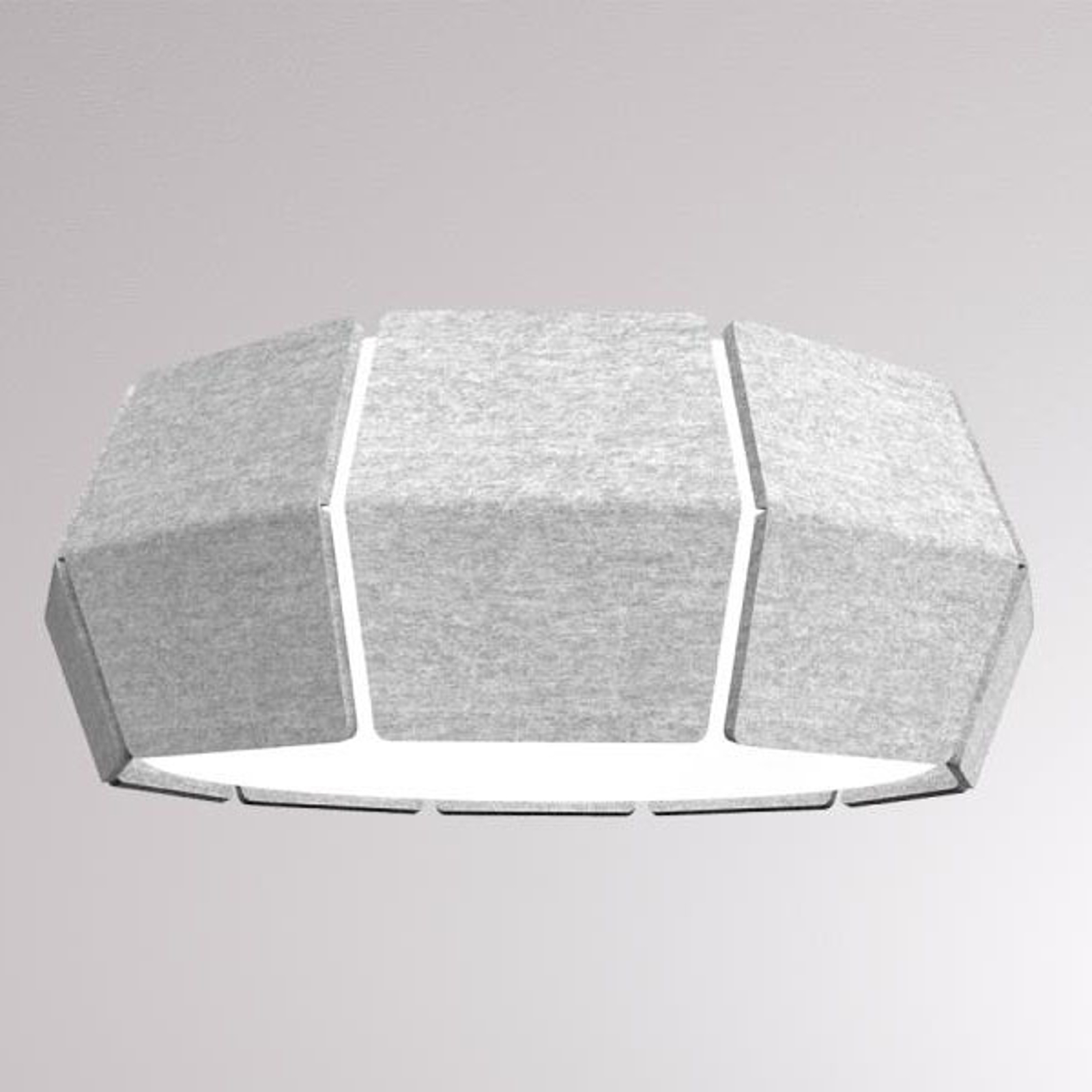 LOUM Decafelt LED-taklampa Ø 54 cm grå