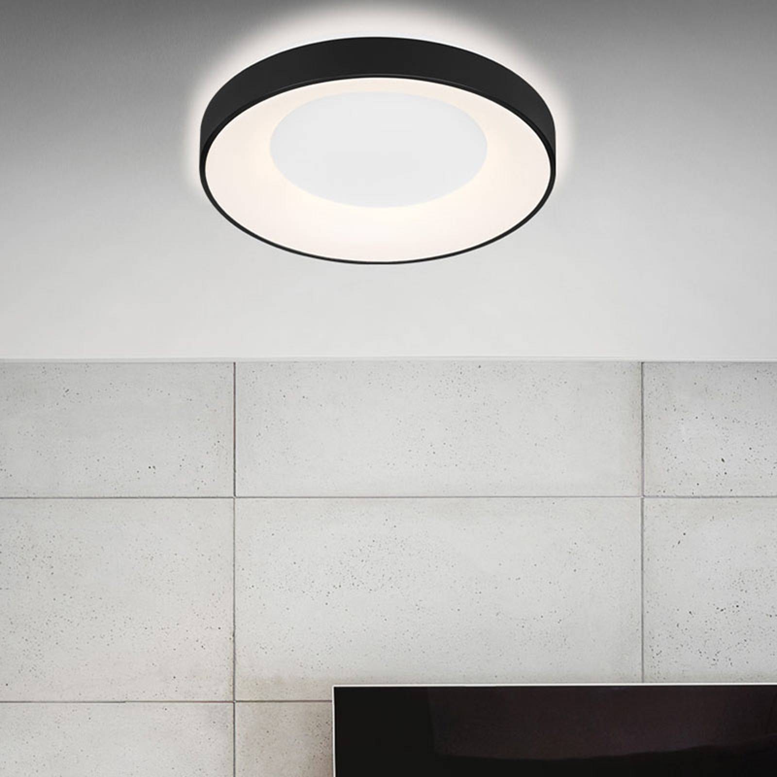 LED-taklampa Rondo CCT fjärrkontroll, svart