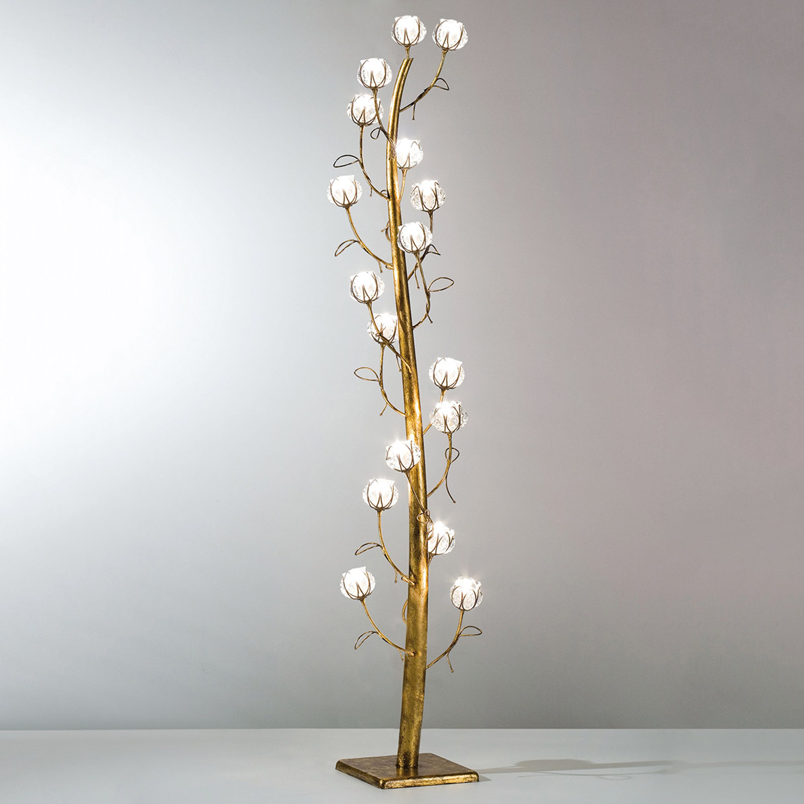 Elegant, handgjord golvlampa FLORA
