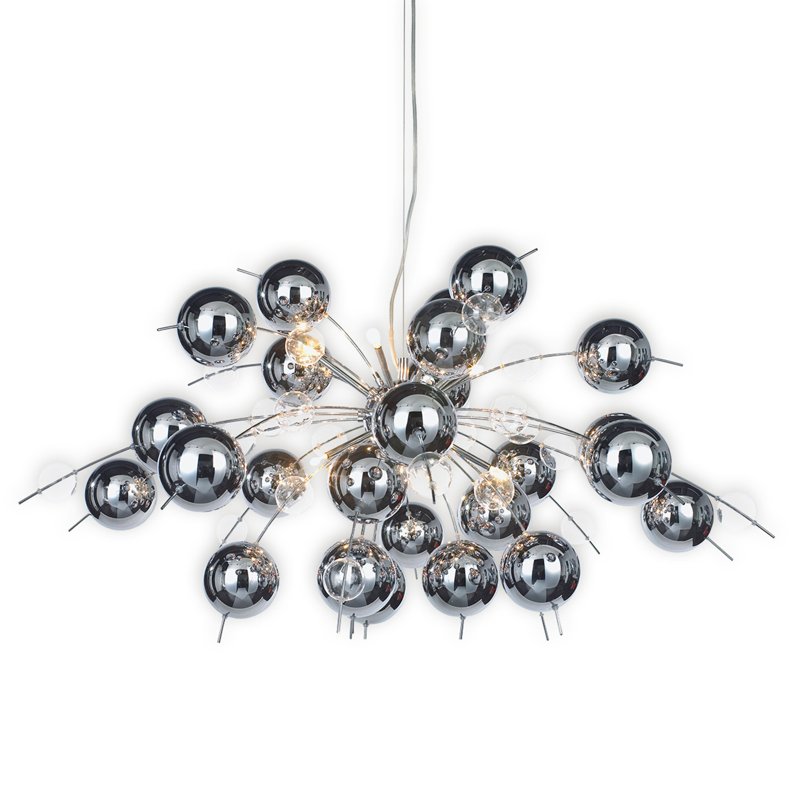 Imponerande taklampa Jolina av glas