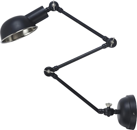 Tilde Vägglampa lång Svart/Silver 104