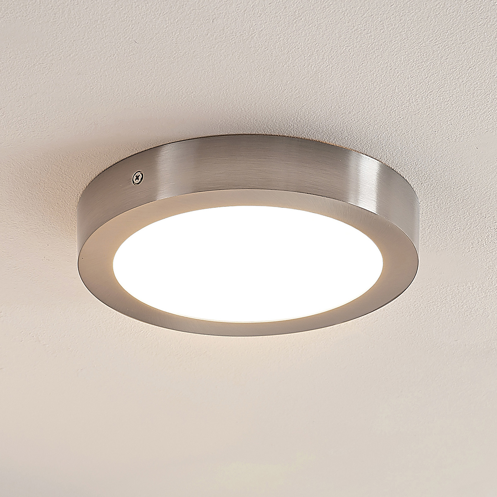 ELC Merina LED-taklampa nickel, 21,5 cm
