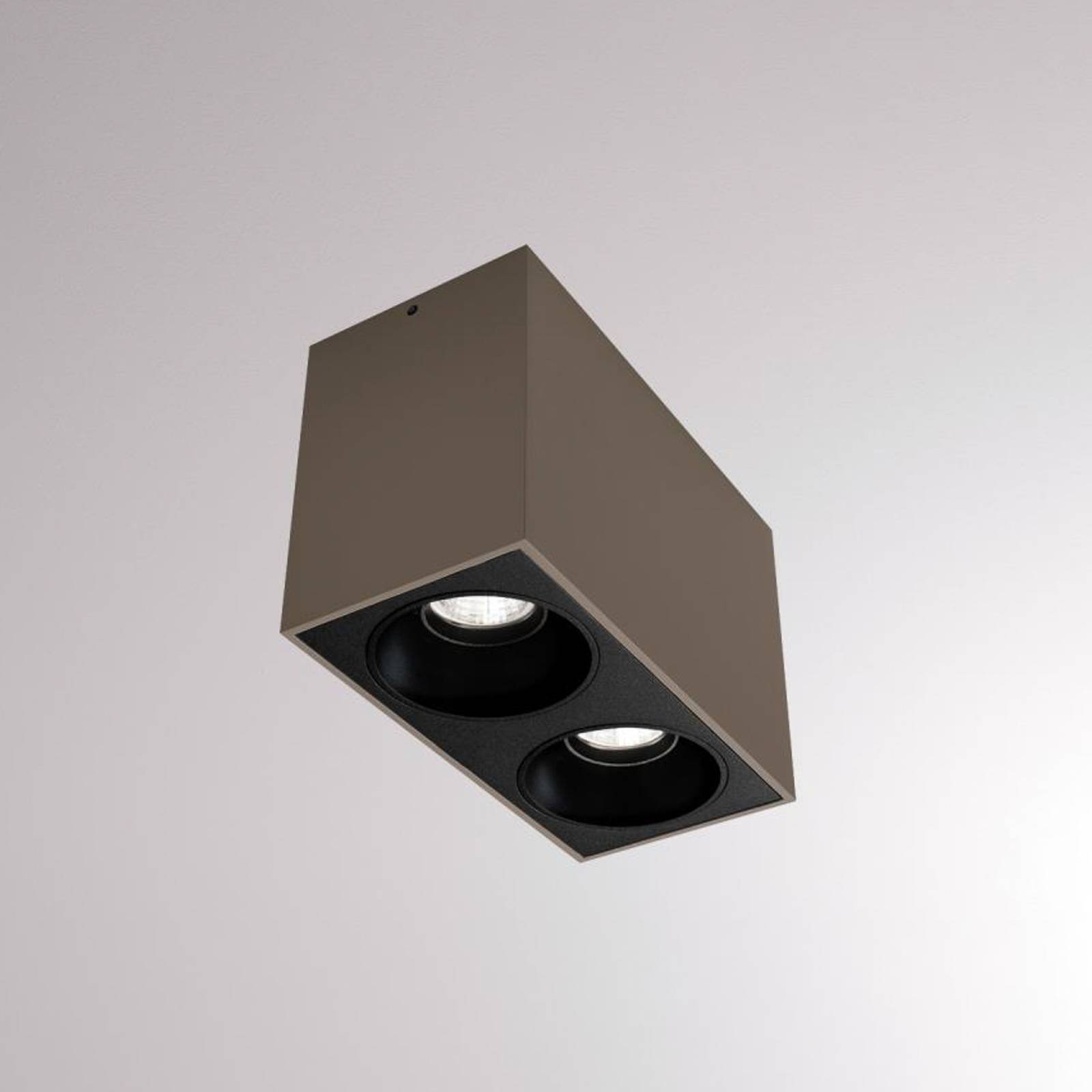 LOUM Atus Square LED-taklampa 2 lampor terra