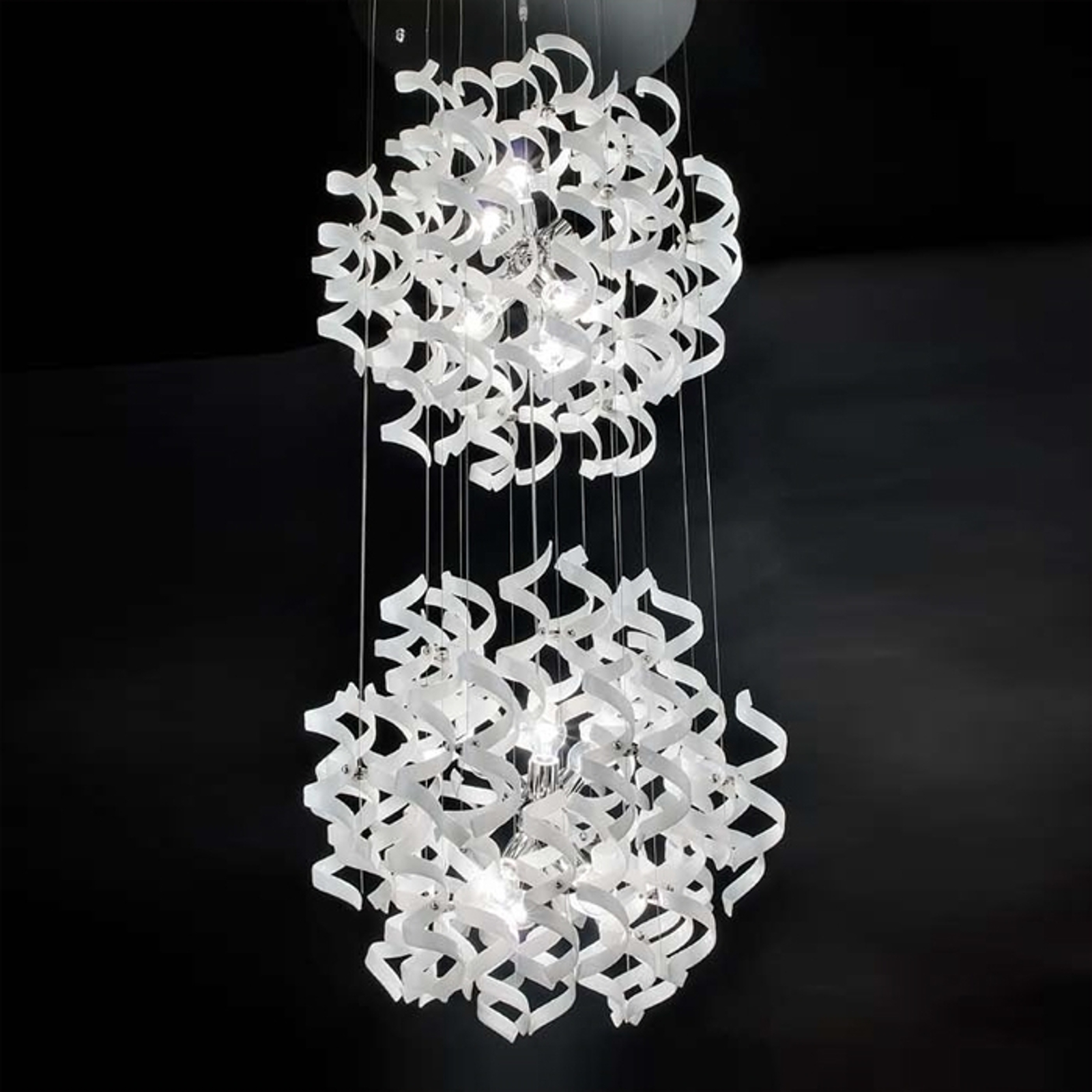 Ovanlig taklampa WHITE Kugel Duo