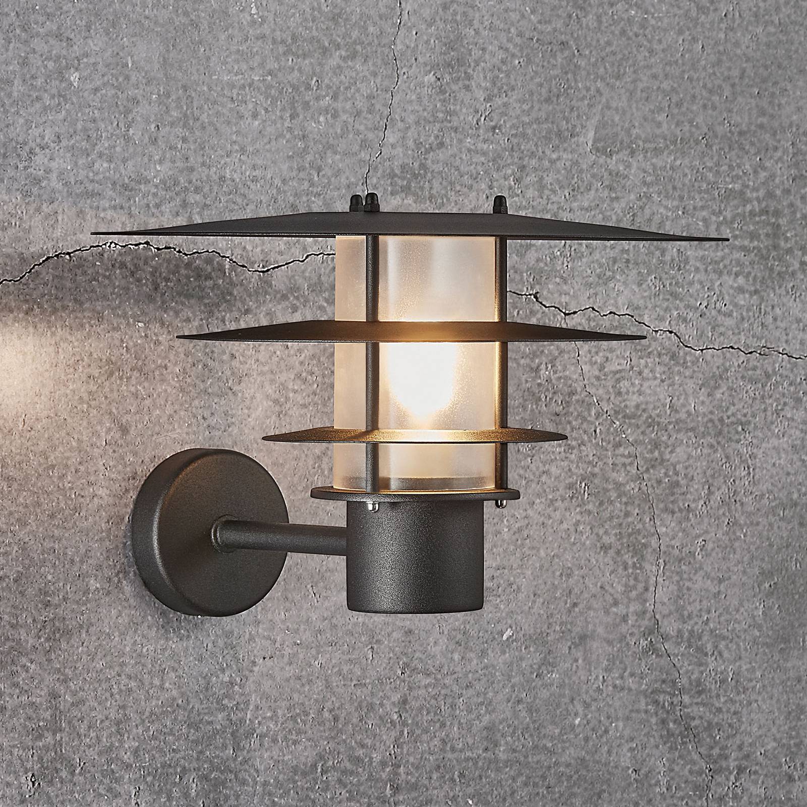 Utomhusvägglampa Bastia svart Ø 35 cm