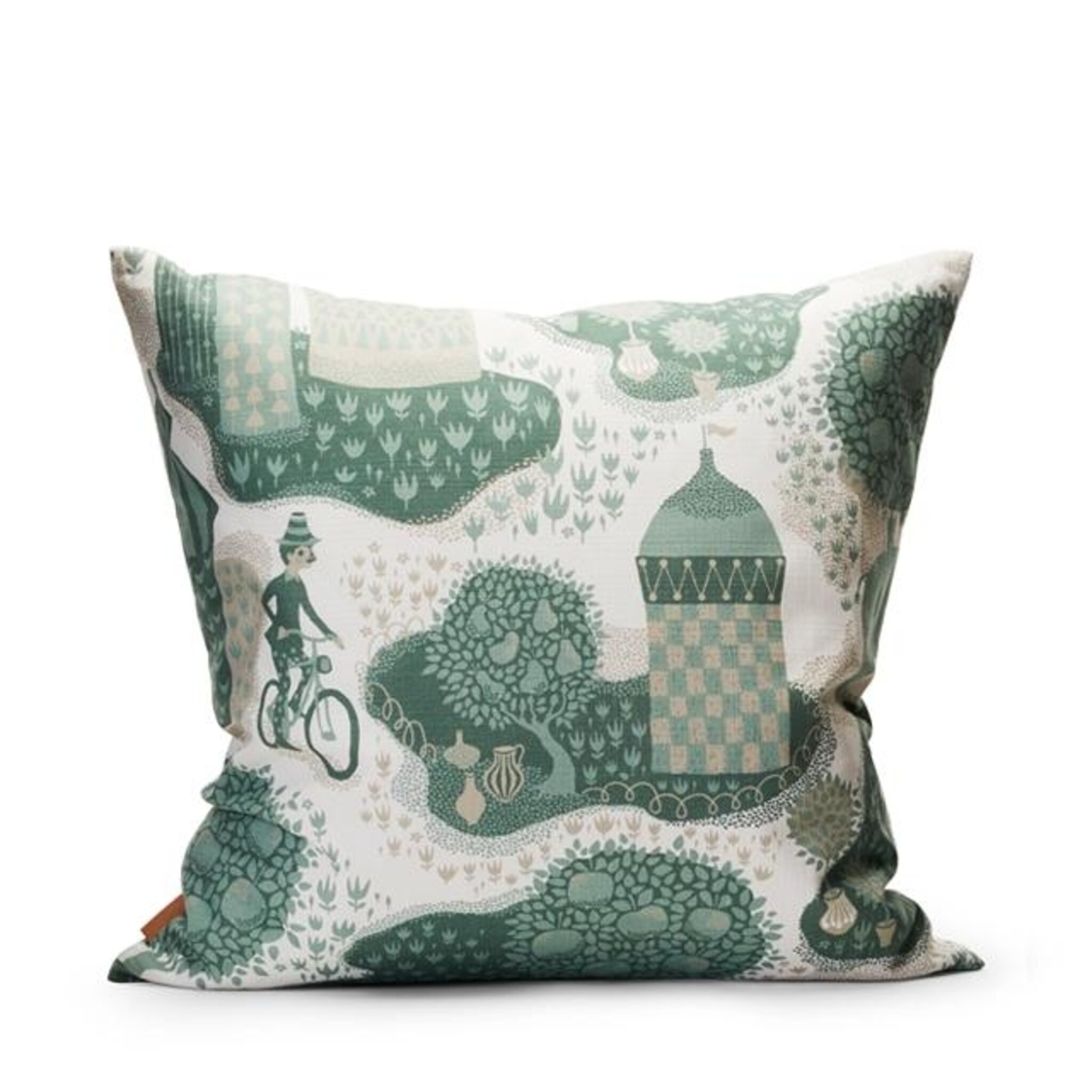 Kuddfodral Jardin De La Vie 50x50cm Vit/blå, 50x50 cm