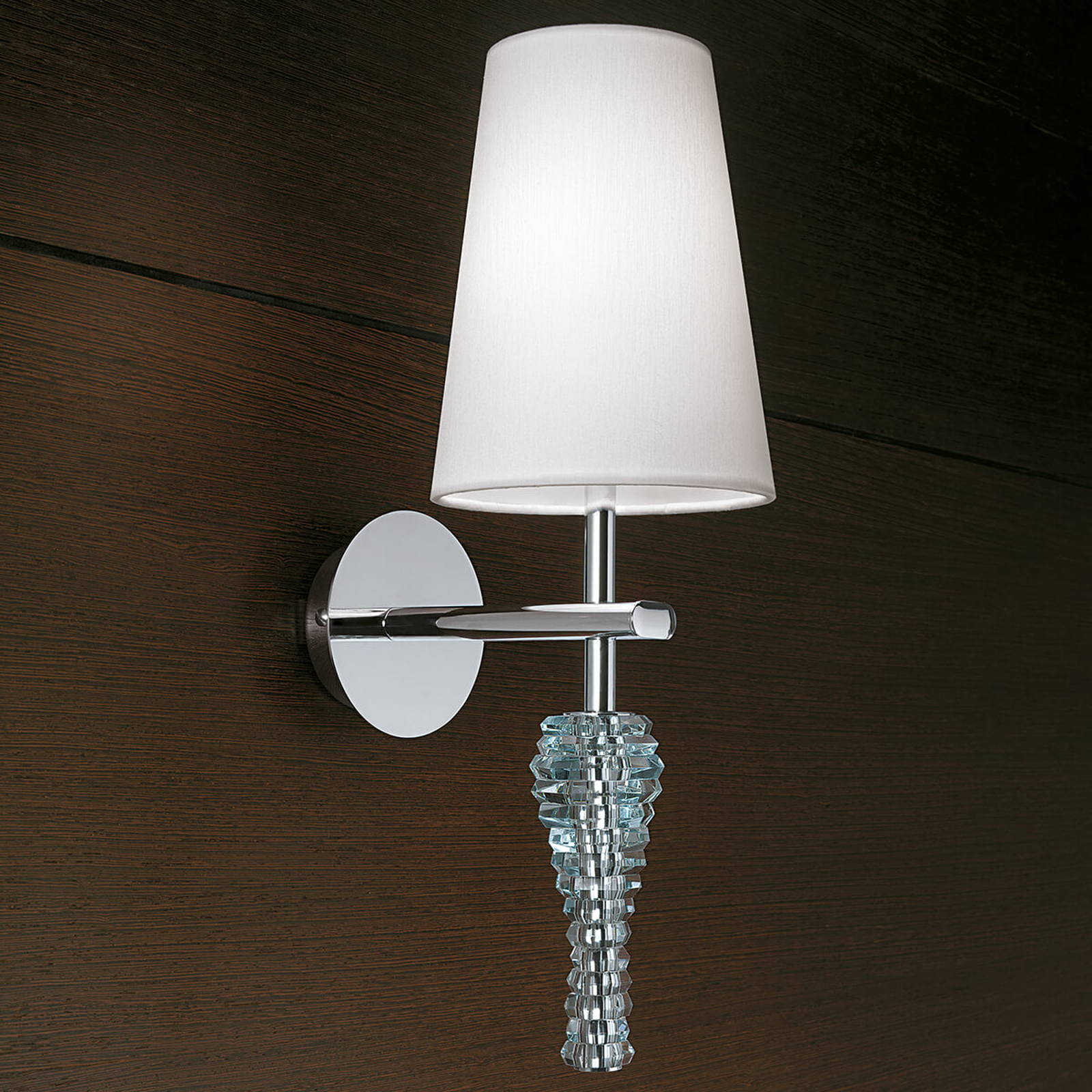Elegant vägglampa Crystal vit