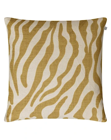 Zebra Kuddfodral 100% Linen Spicy Gul 50x50cm