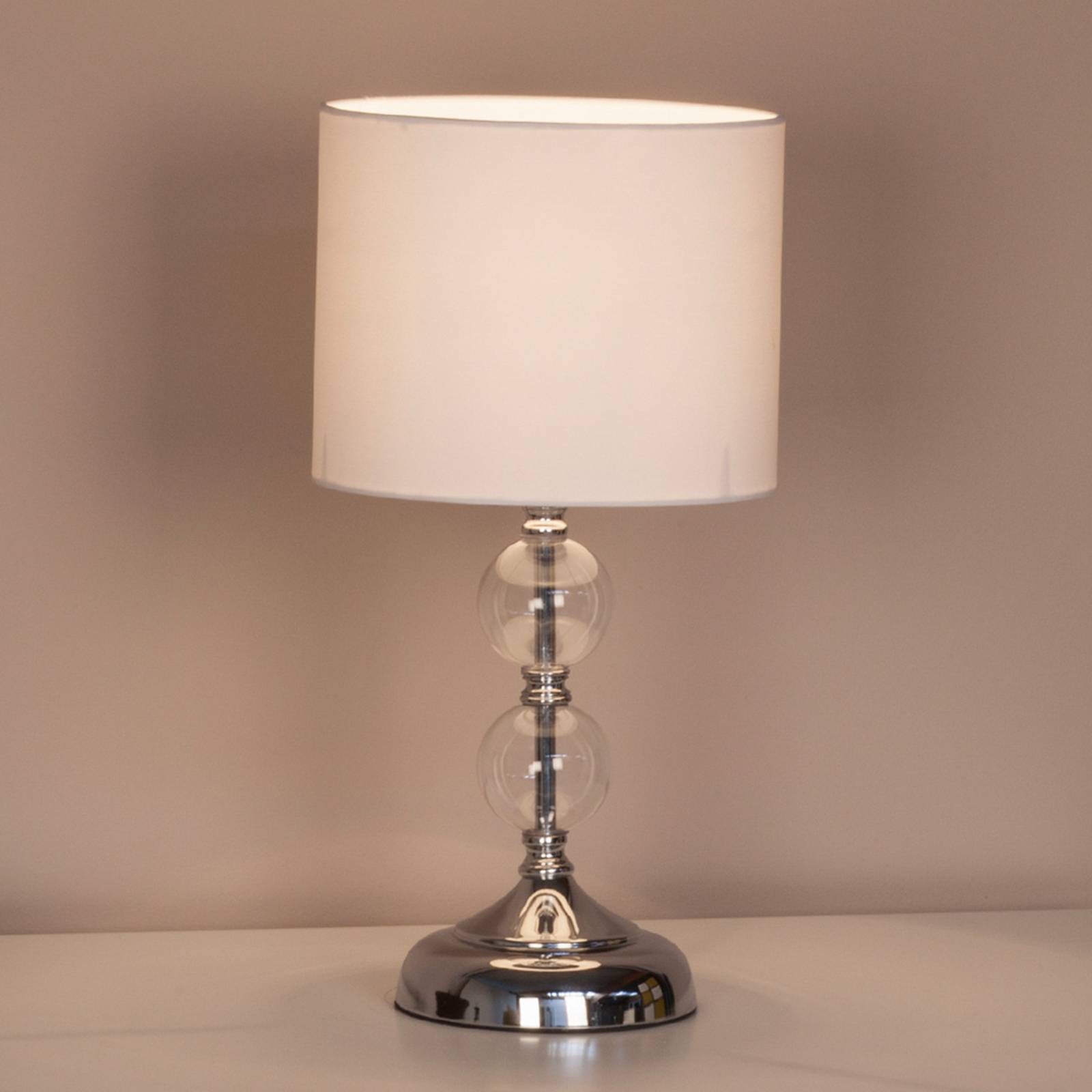 Dekorativ bordslampa Rom med textilskärm