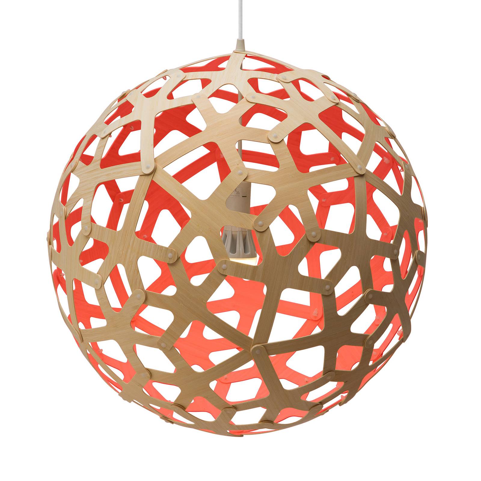 david trubridge Coral hänglampa Ø 60cm bambu-röd