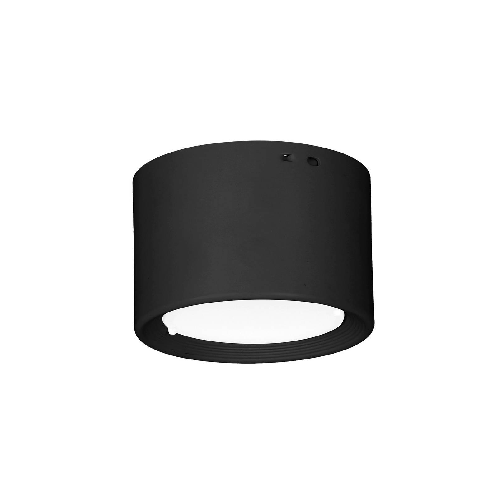 LED-downlight Ita i svart med diffusor, Ø 8 cm