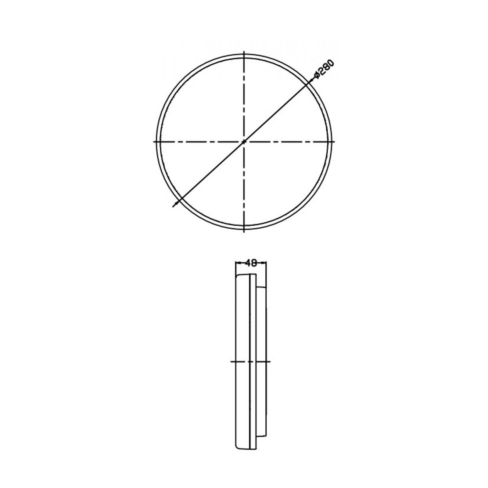 LED-taklampa Altais IP54 Ø 28 cm