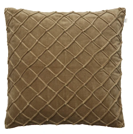 Deva Kuddfodral Velvet Dark Oak 50x50cm