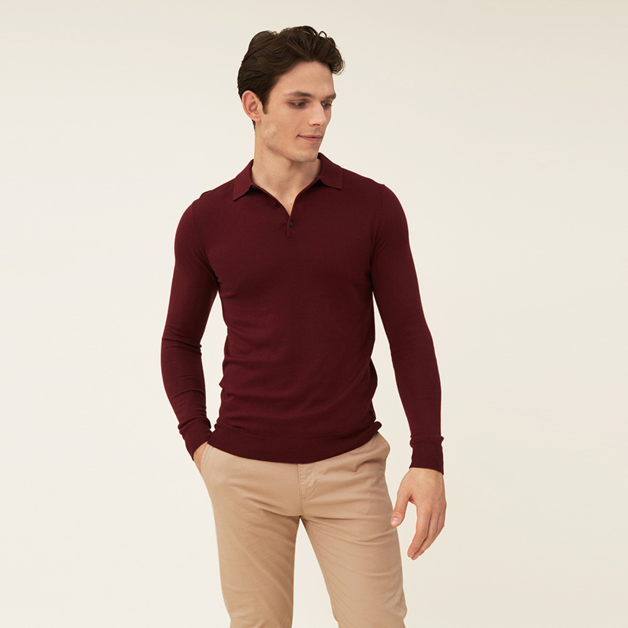 Riley Cotton/cashmere Blend Knitted Polo