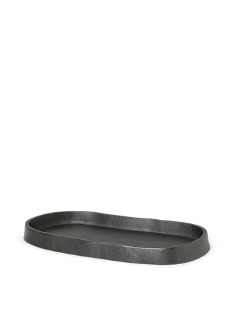 Yama Tray Fat Oval Blackened Aluminium