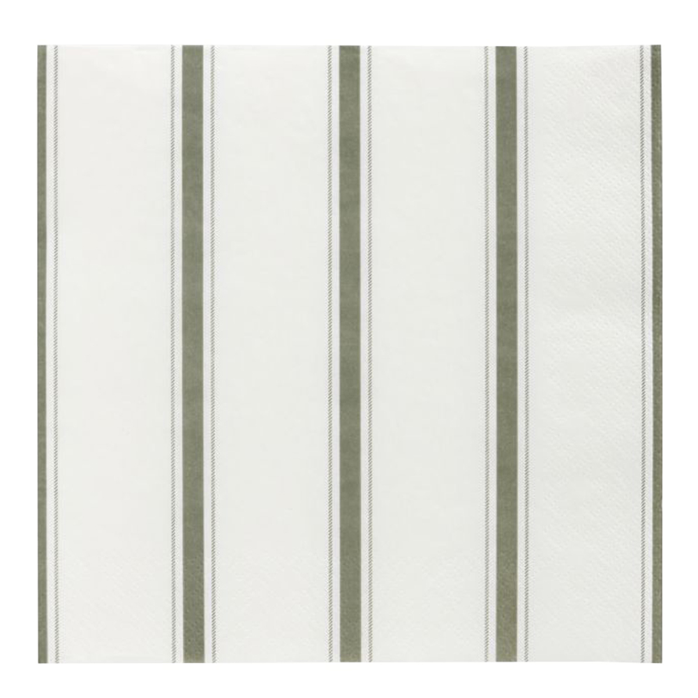 House Doctor - Servett 20 x 20 cm Stripe Grön
