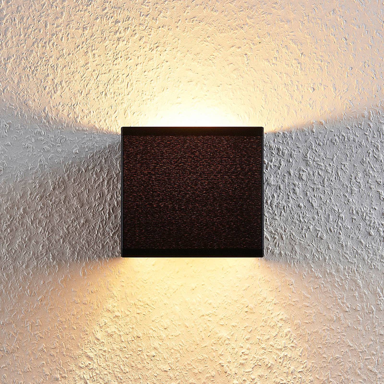 Textilvägglampa Adea med omkopplare, 13 cm, svart