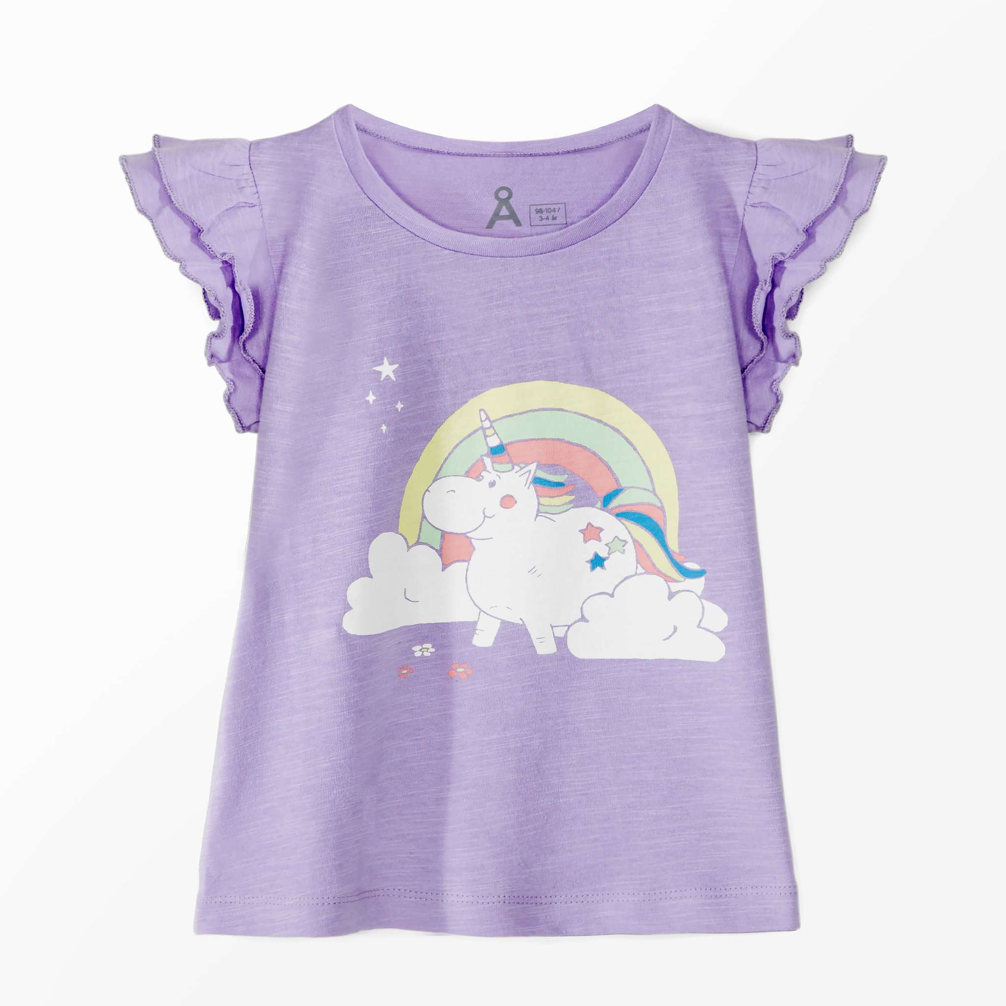 T-shirt med volangärm