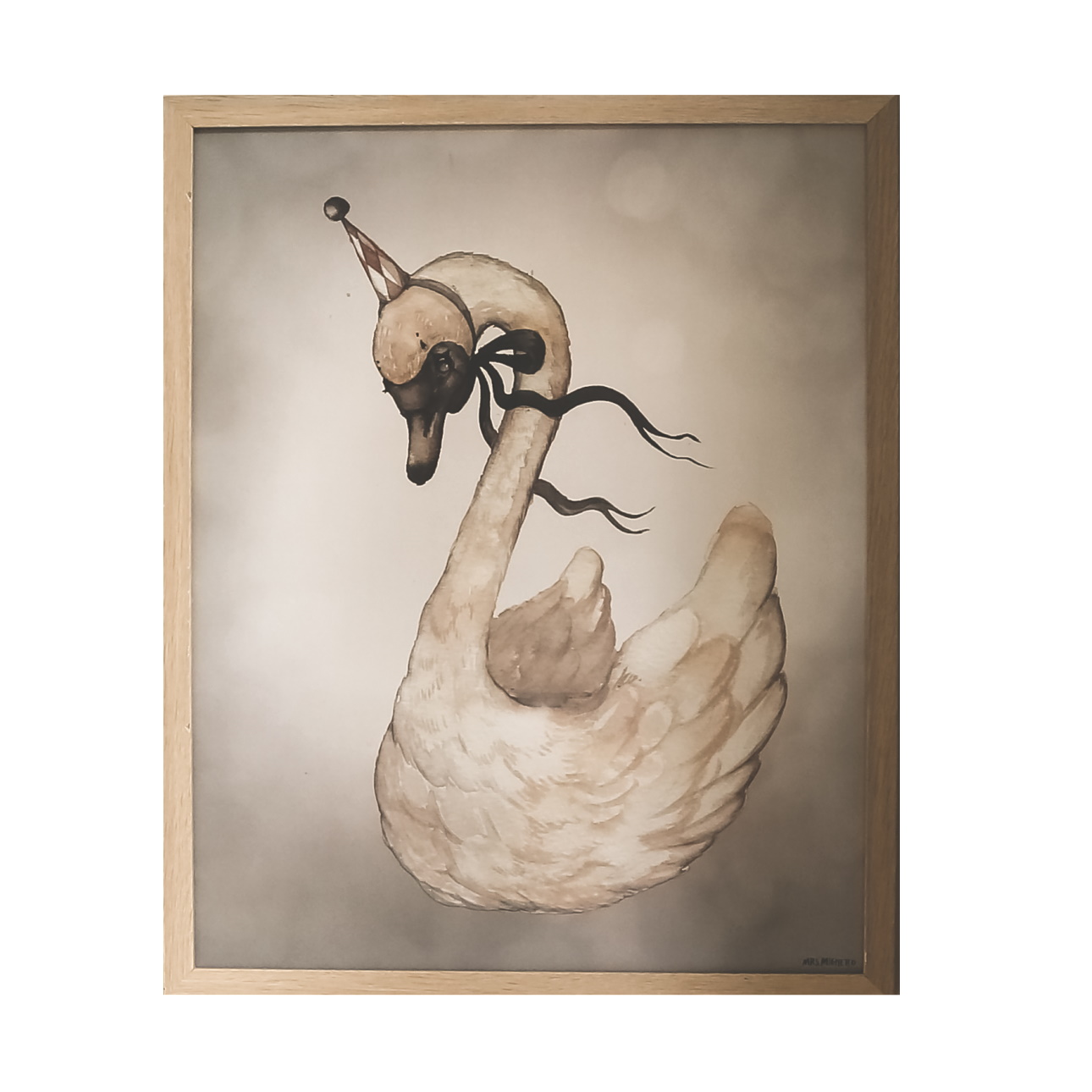 Mrs Mighetto Miss Swan 40 x 50 cm