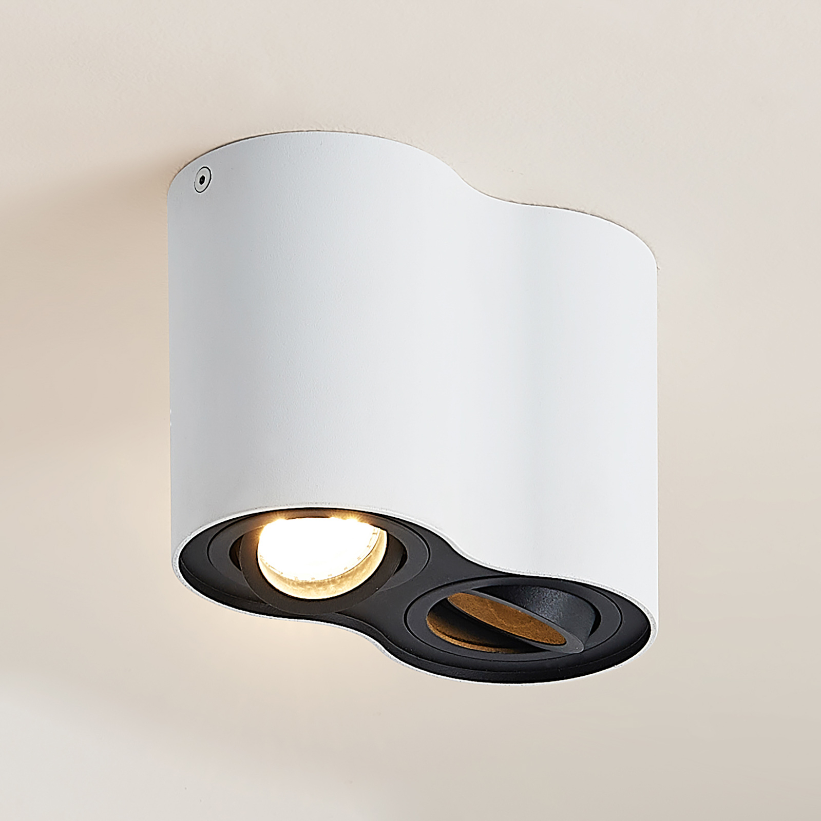Arcchio Hermalina taklampa, rund, 2 lampor
