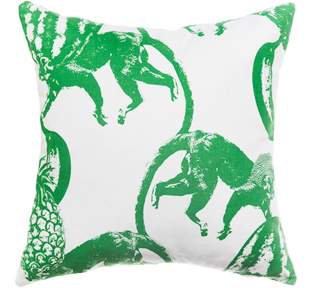 Funky Monkey grön kudde - 2-pack, 60x60
