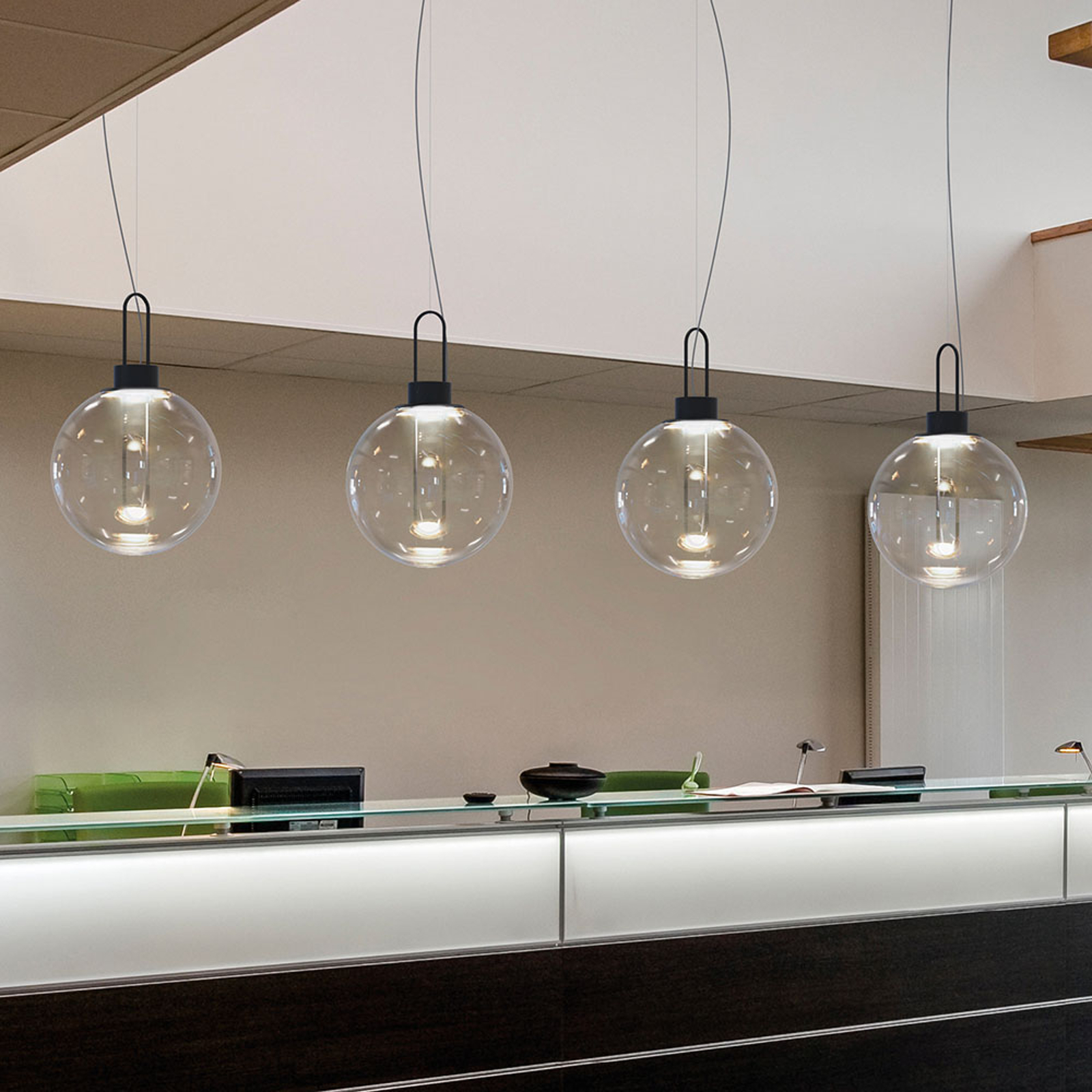 Modo Luce Orb LED-hänglampa, svart, Ø 40 cm