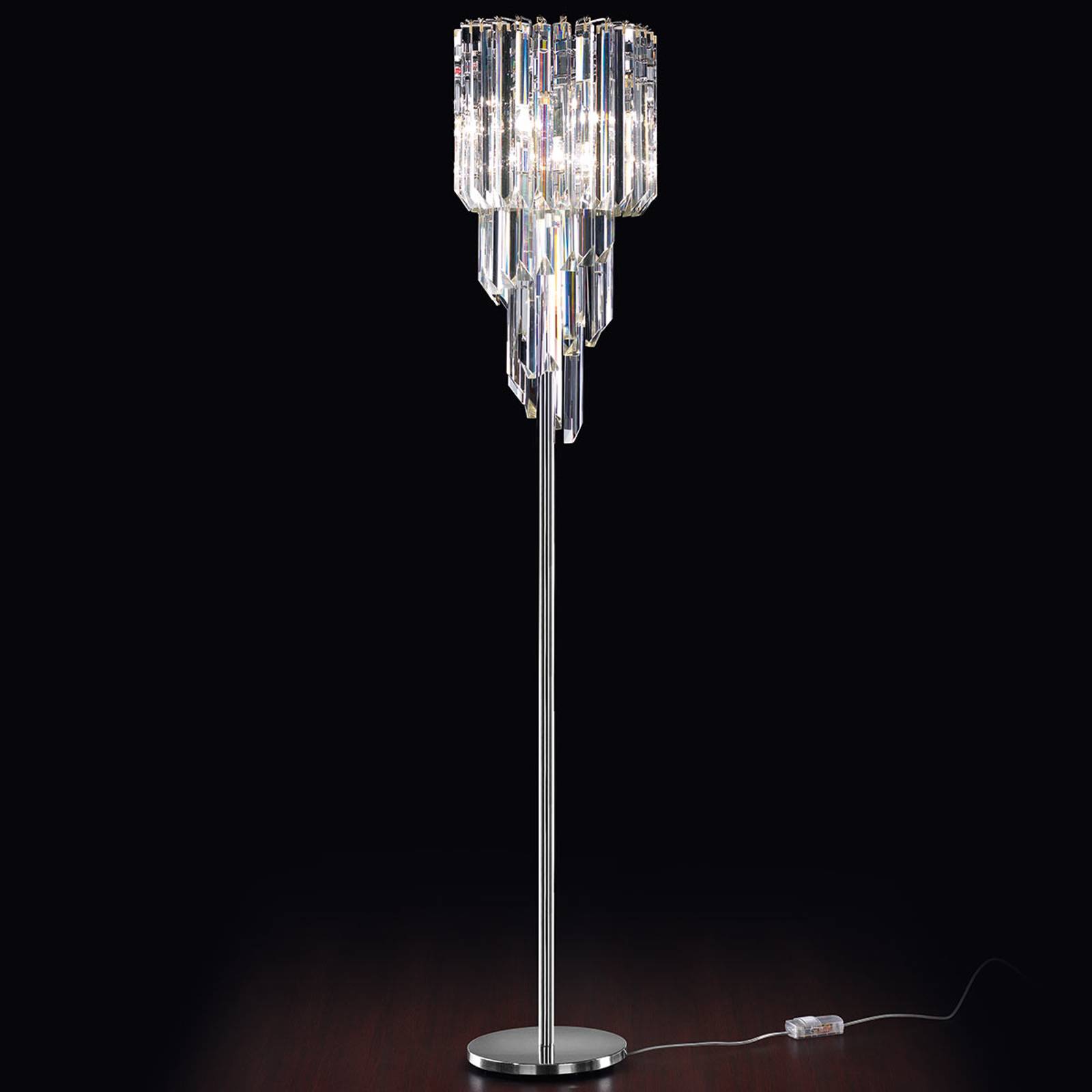 Golvlampa Cristalli med ädelt Muranoglas