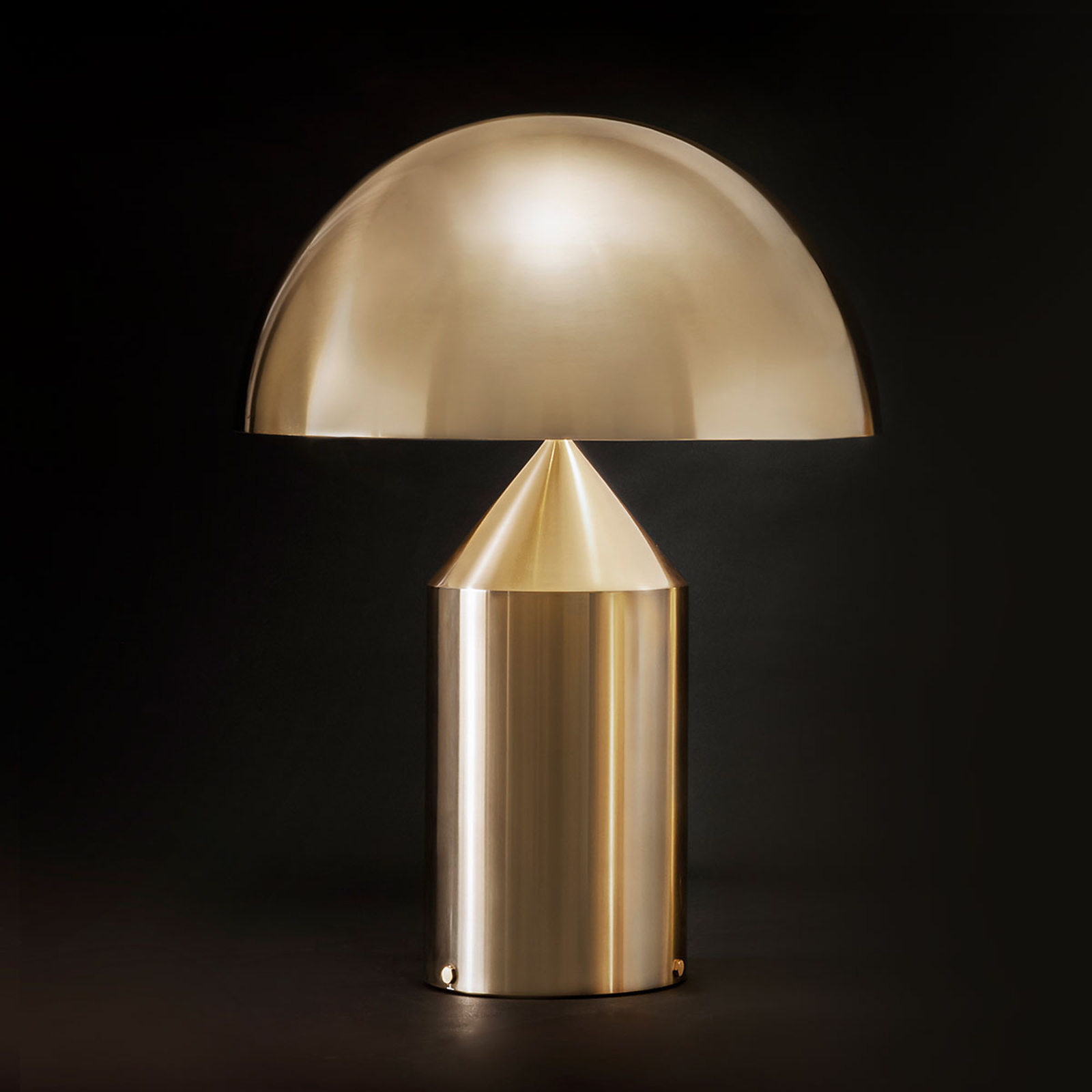 Oluce Atollo bordslampa med dimmer Ø 50 cm guld