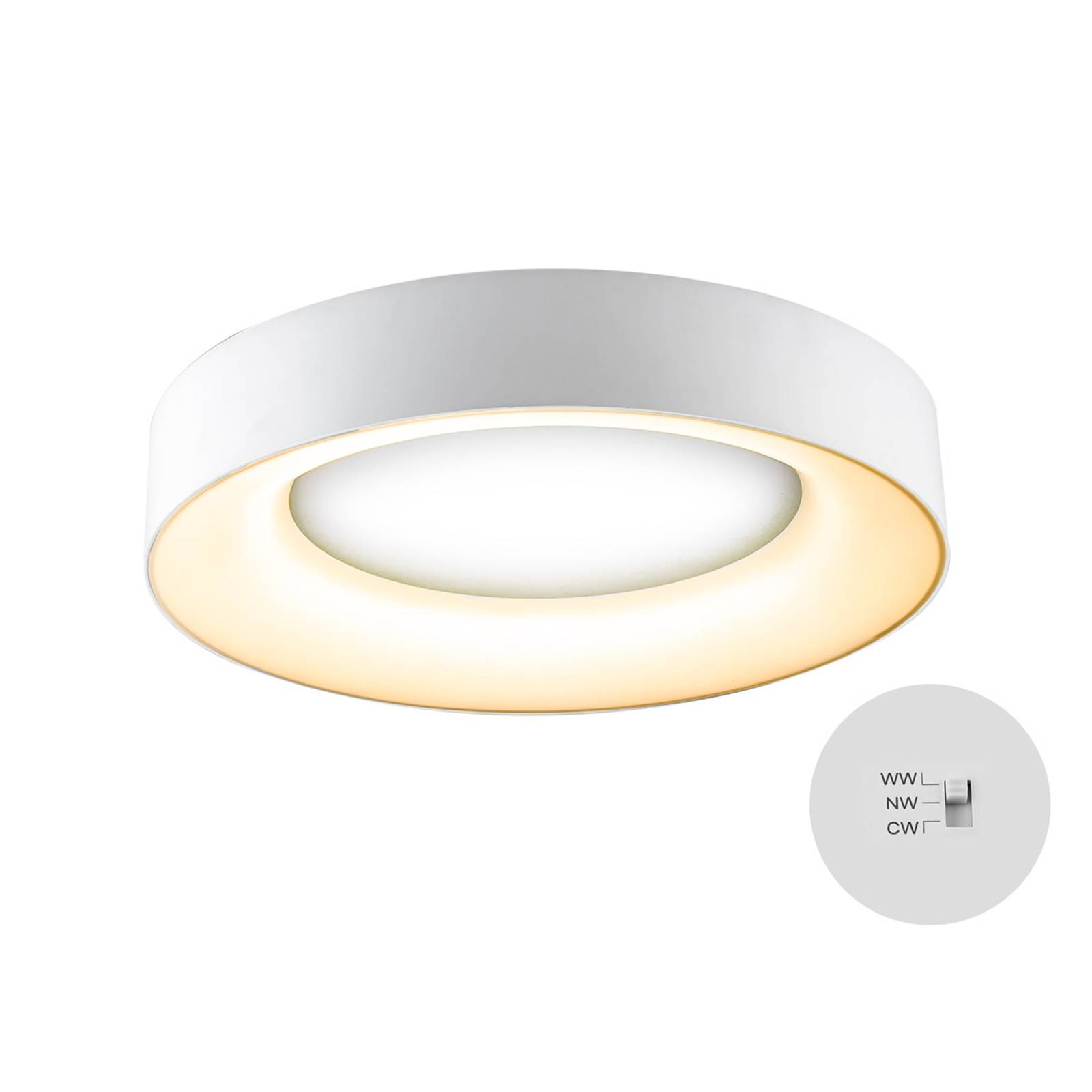LED-taklampa R40, Ø 40 cm, vit