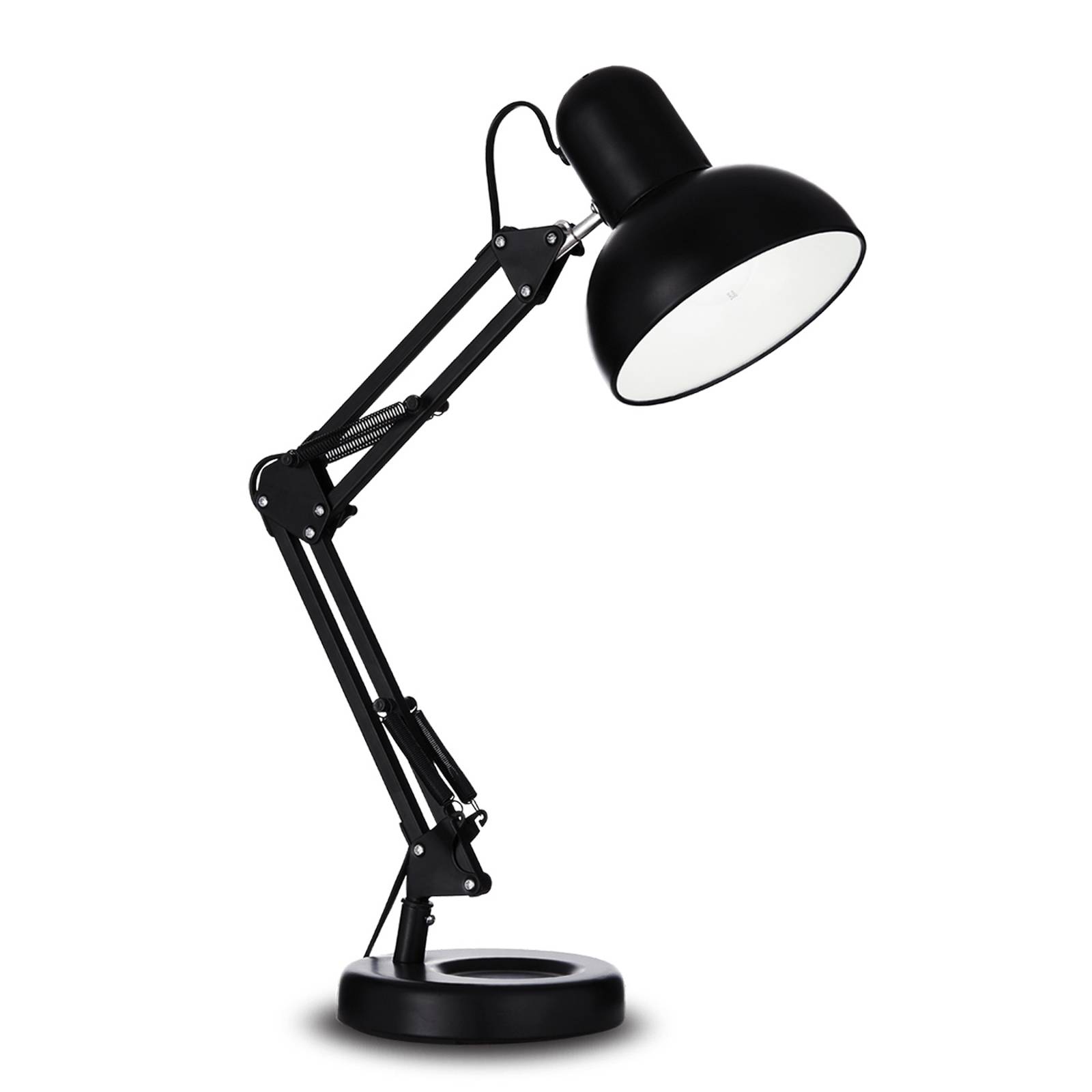 Bordslampa Kelly med ledad arm, E27, svart