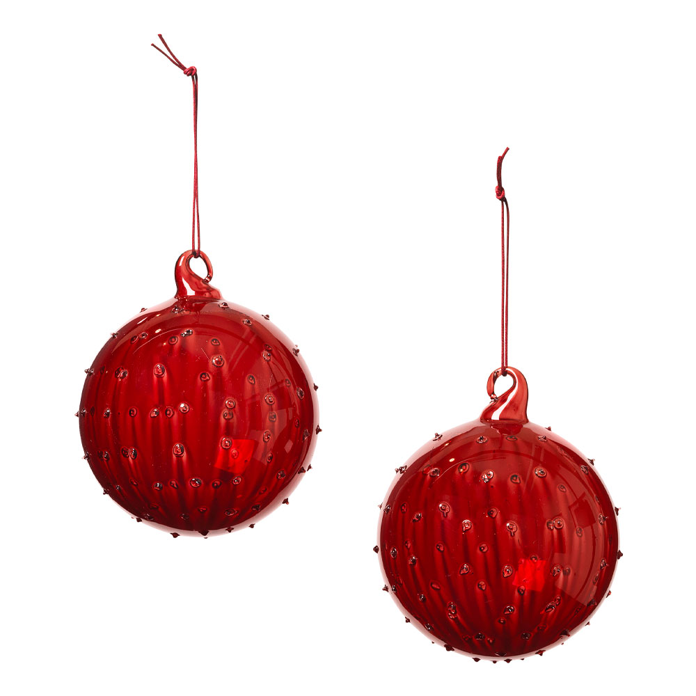 Broste Copenhagen - Dot Julpynt 10 cm 2-pack Röd