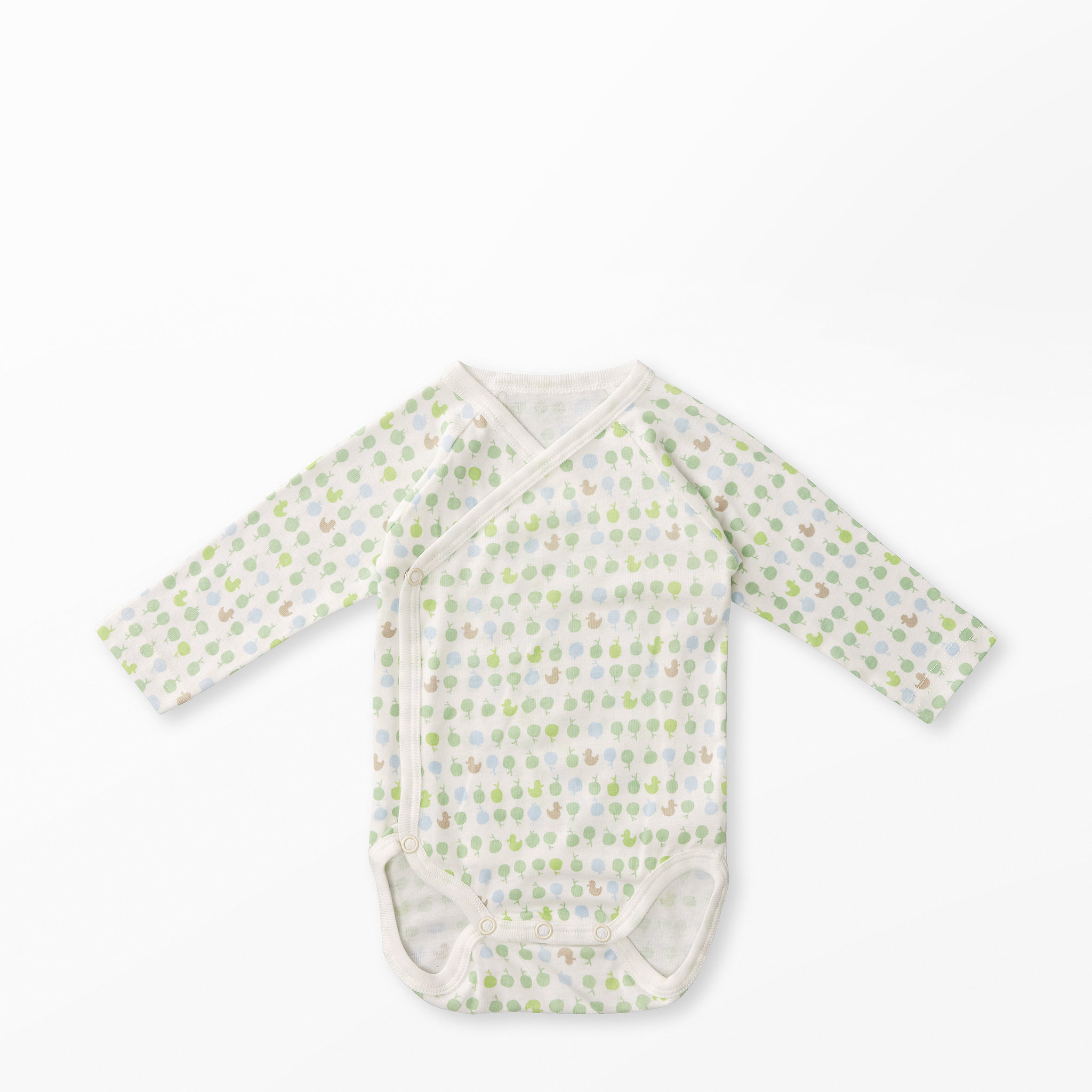 Långärmad body med äppelmotiv