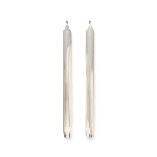 Ferm Living Stearinljus Dryp 2-P Grå