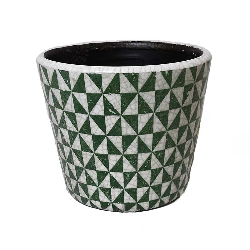 Kruka Verde, retro triangel, 14 cm