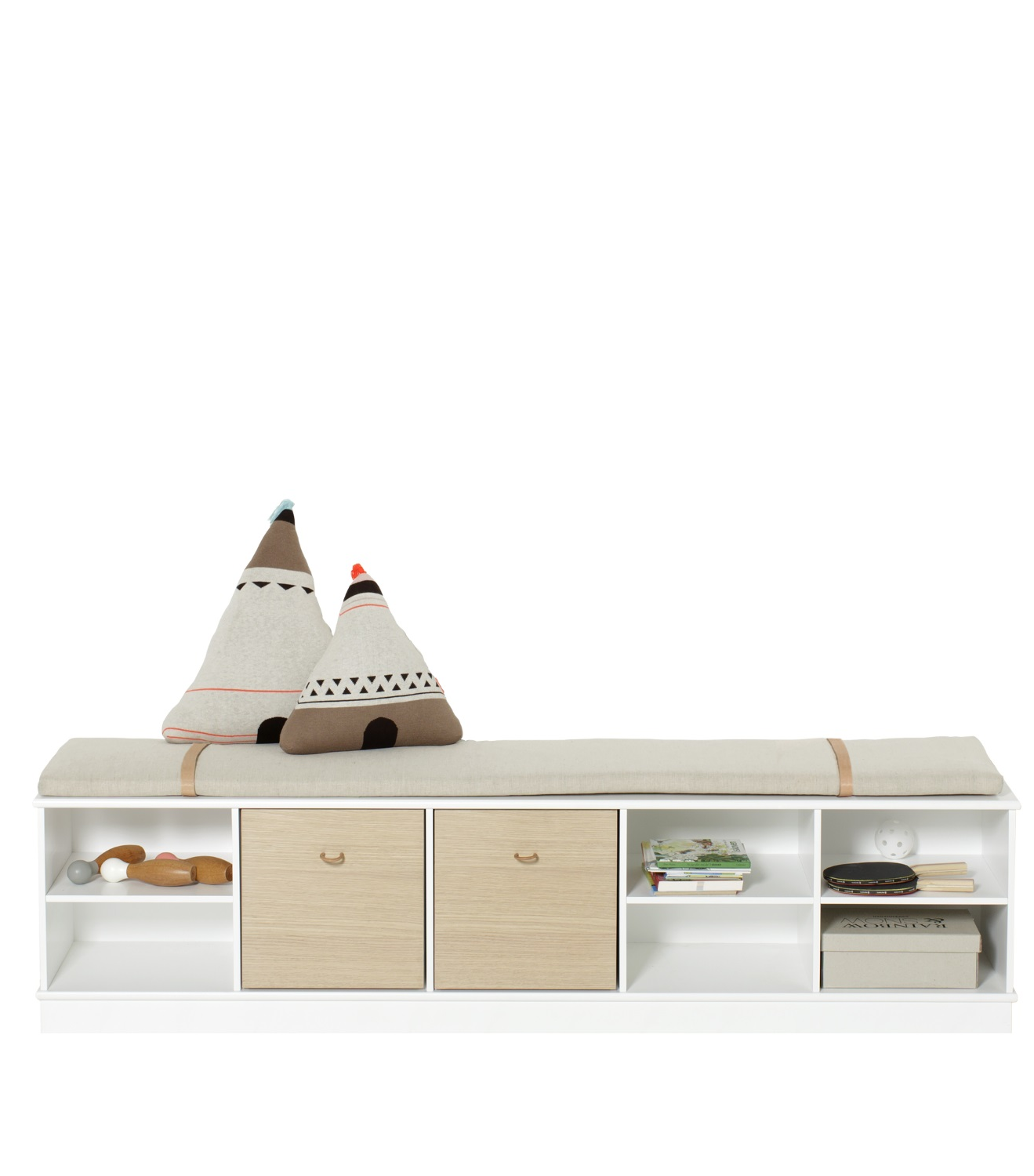 Wood horisontal hylla 5 x 1 sockel, Oliver Furniture