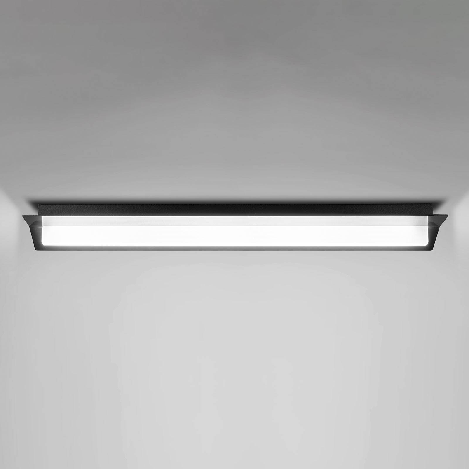 LED-taklampa Flurry, 70 cm, svart
