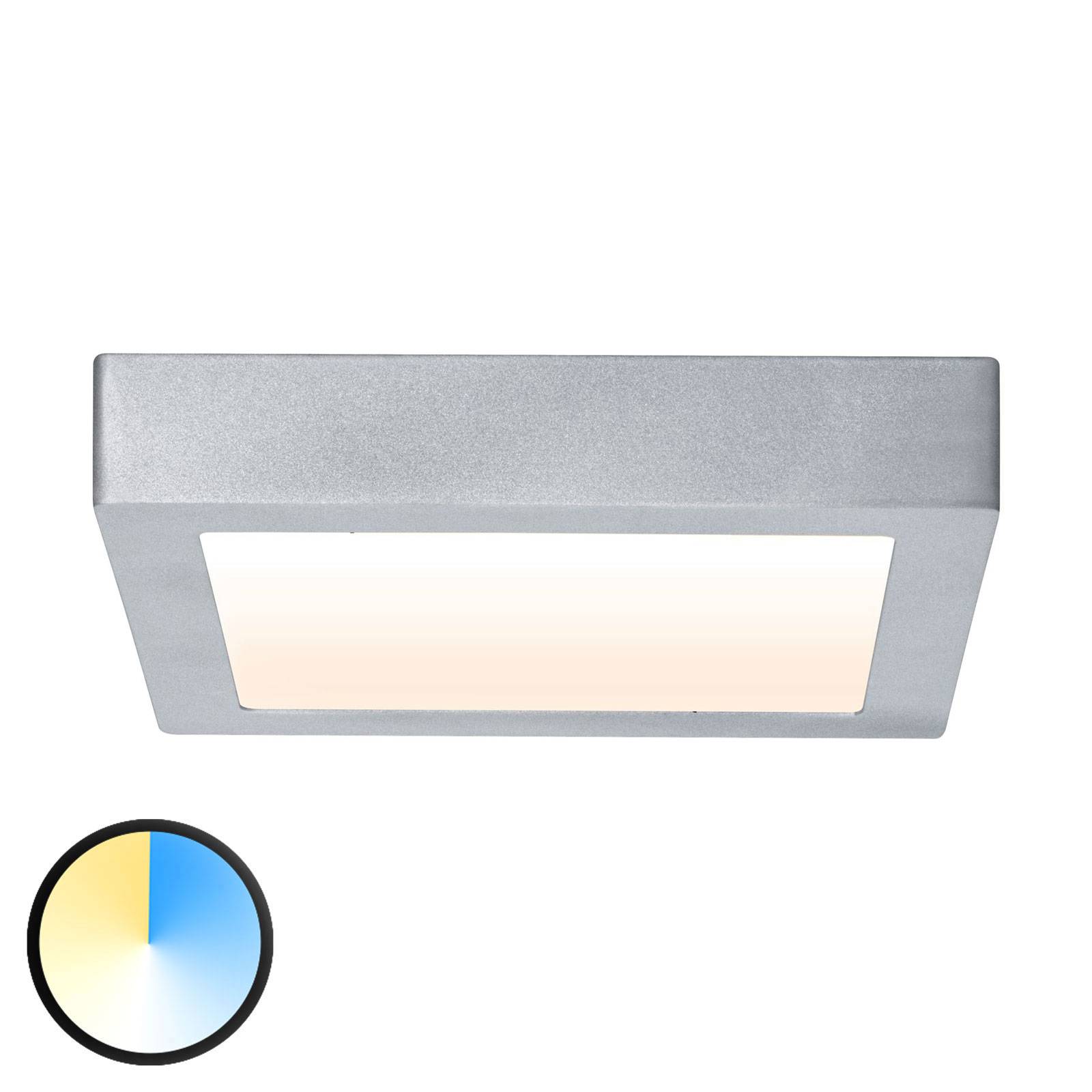 Paulmann Carpo LED-taklampa krom 22,5 x 22,5 cm