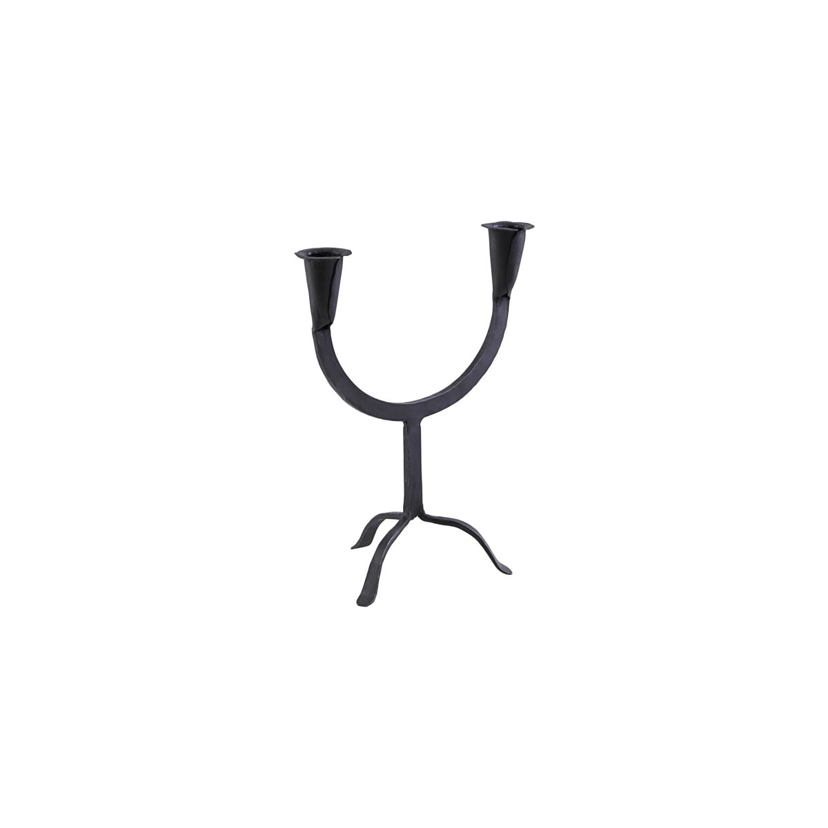 Ljusstake, Farm, double, Matt järn/Svart House Doctor