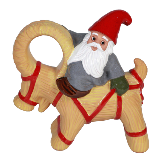 Rolf Berg Keramik - Tomte och Halmbock 23x23 cm
