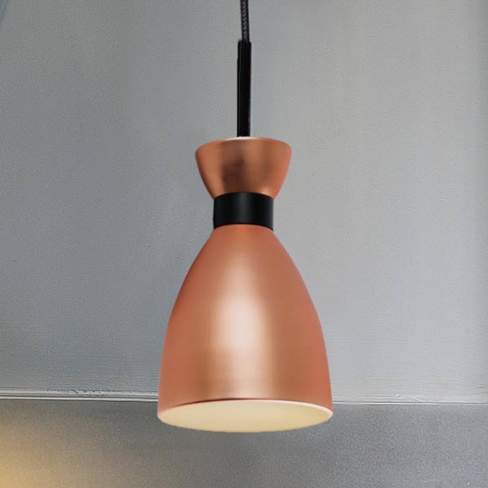 Stilig taklampa Retro med koppar-finish
