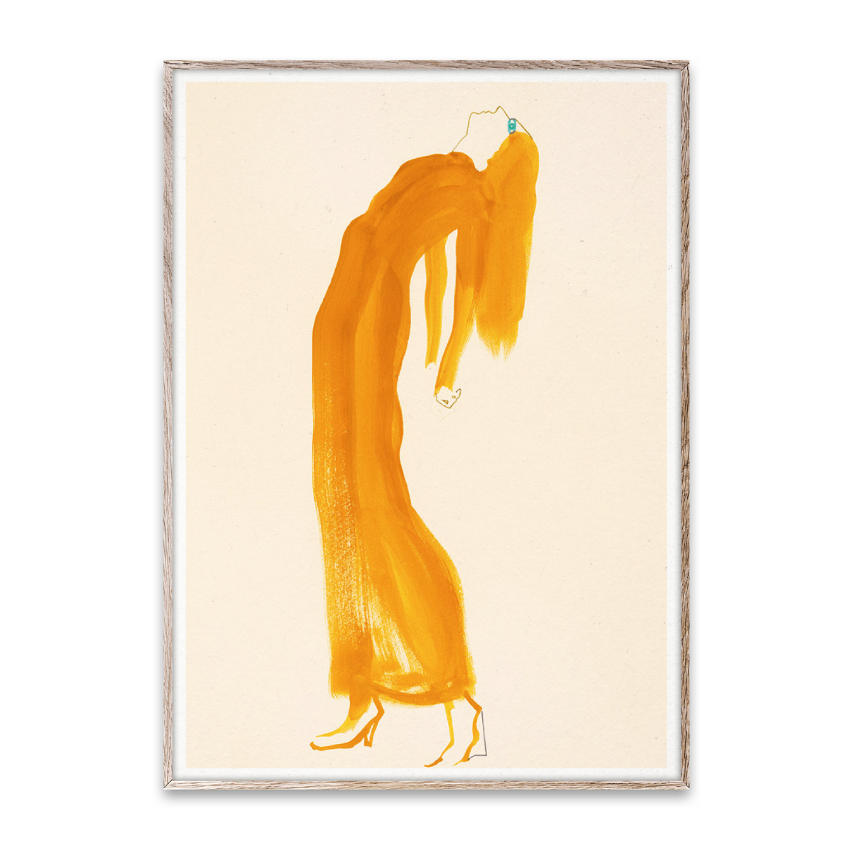 Paper Collective Poster The Saffron Dress 30x40