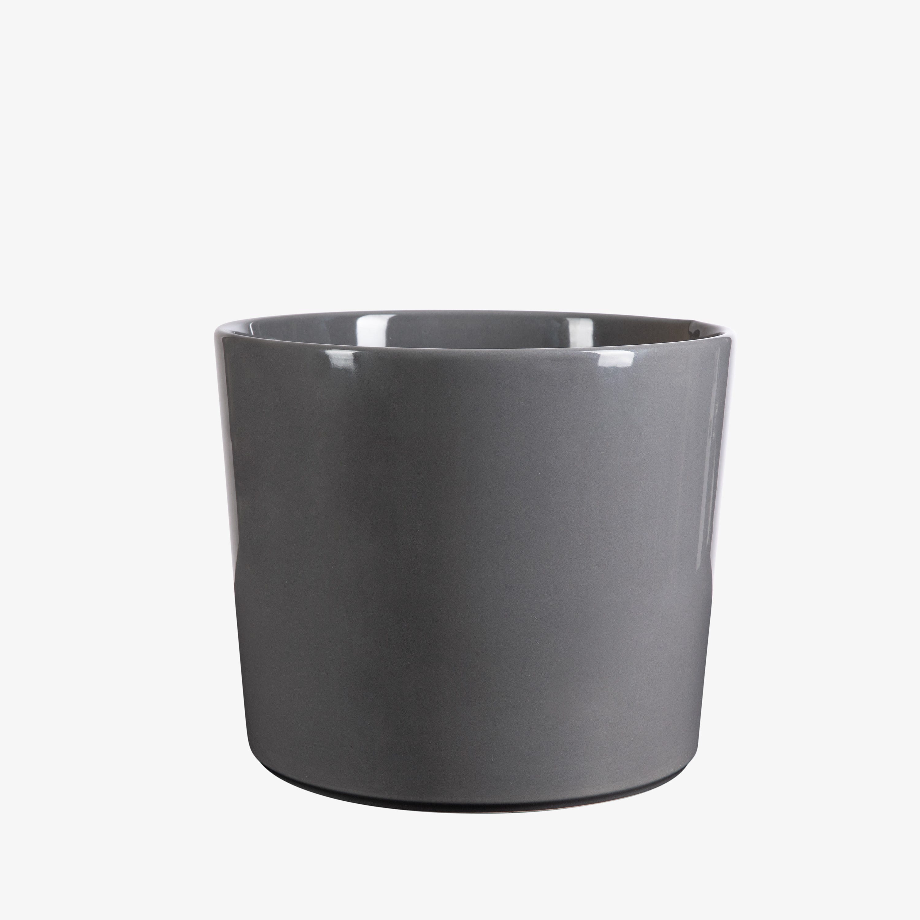 Kruka Glaserad 20cm Grå