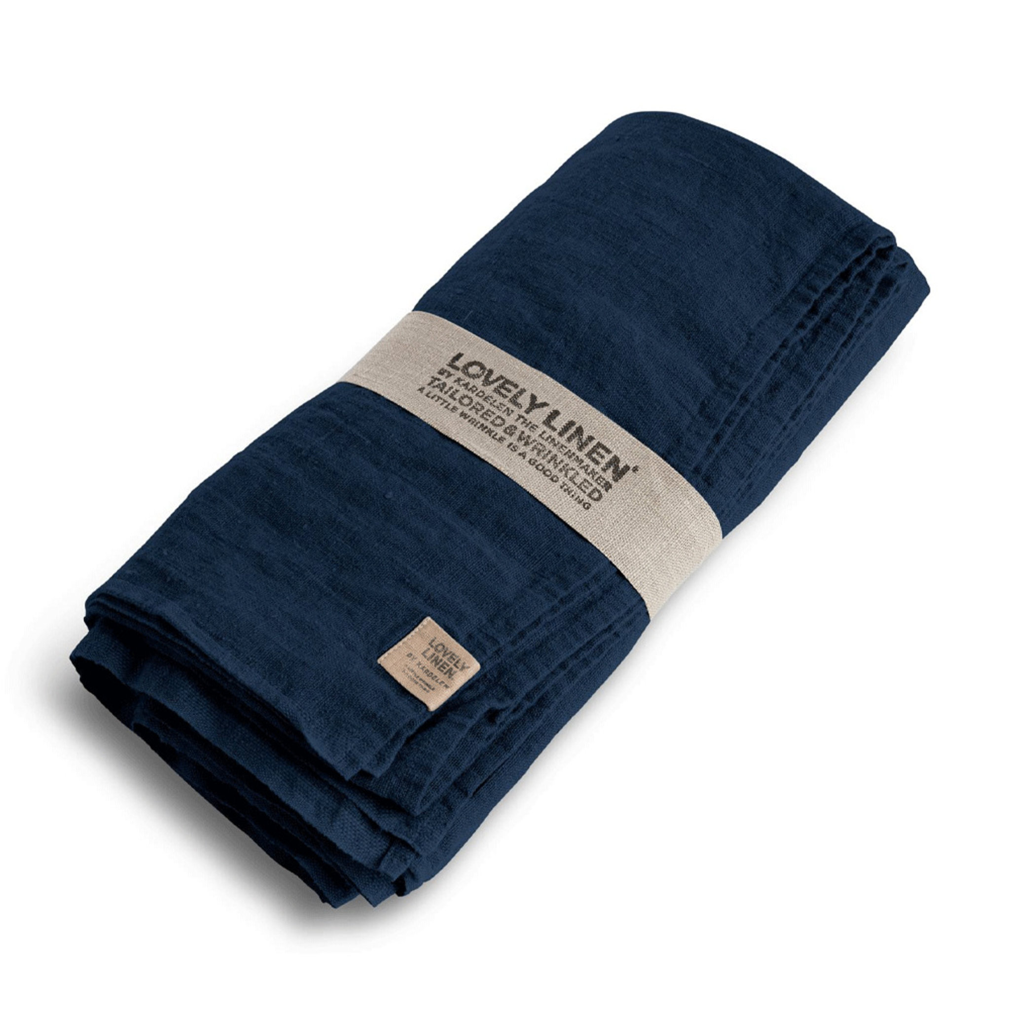 Linneduk, Duk, Bordsduk, Midnight blue, 145 X 300