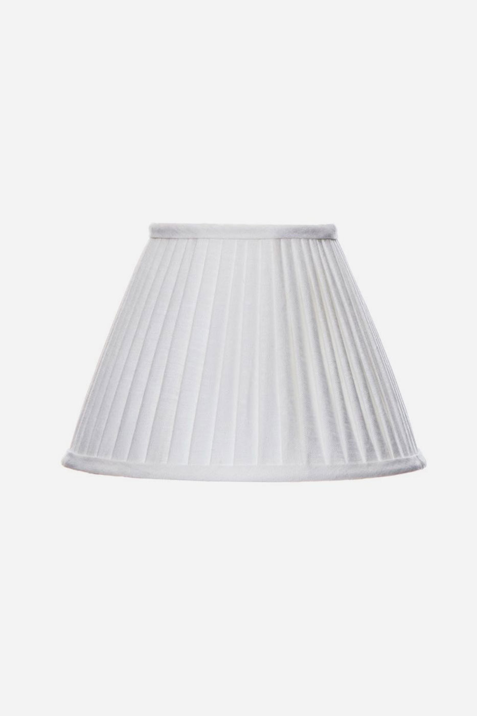 Lampskärm plisserad 30,5 cm vit linne