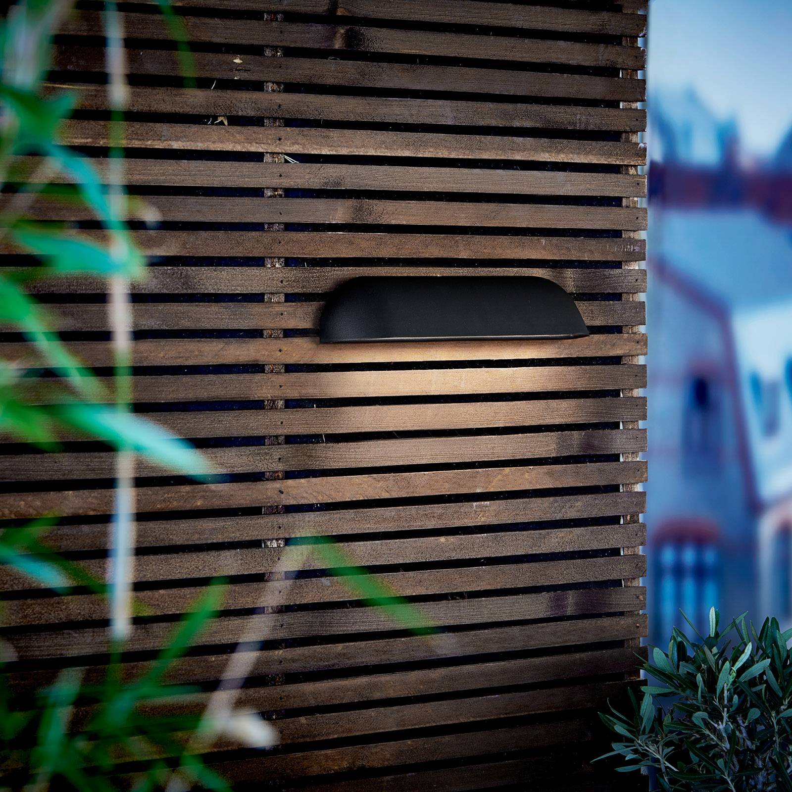 LED-utomhusvägglampa Front 36, svart