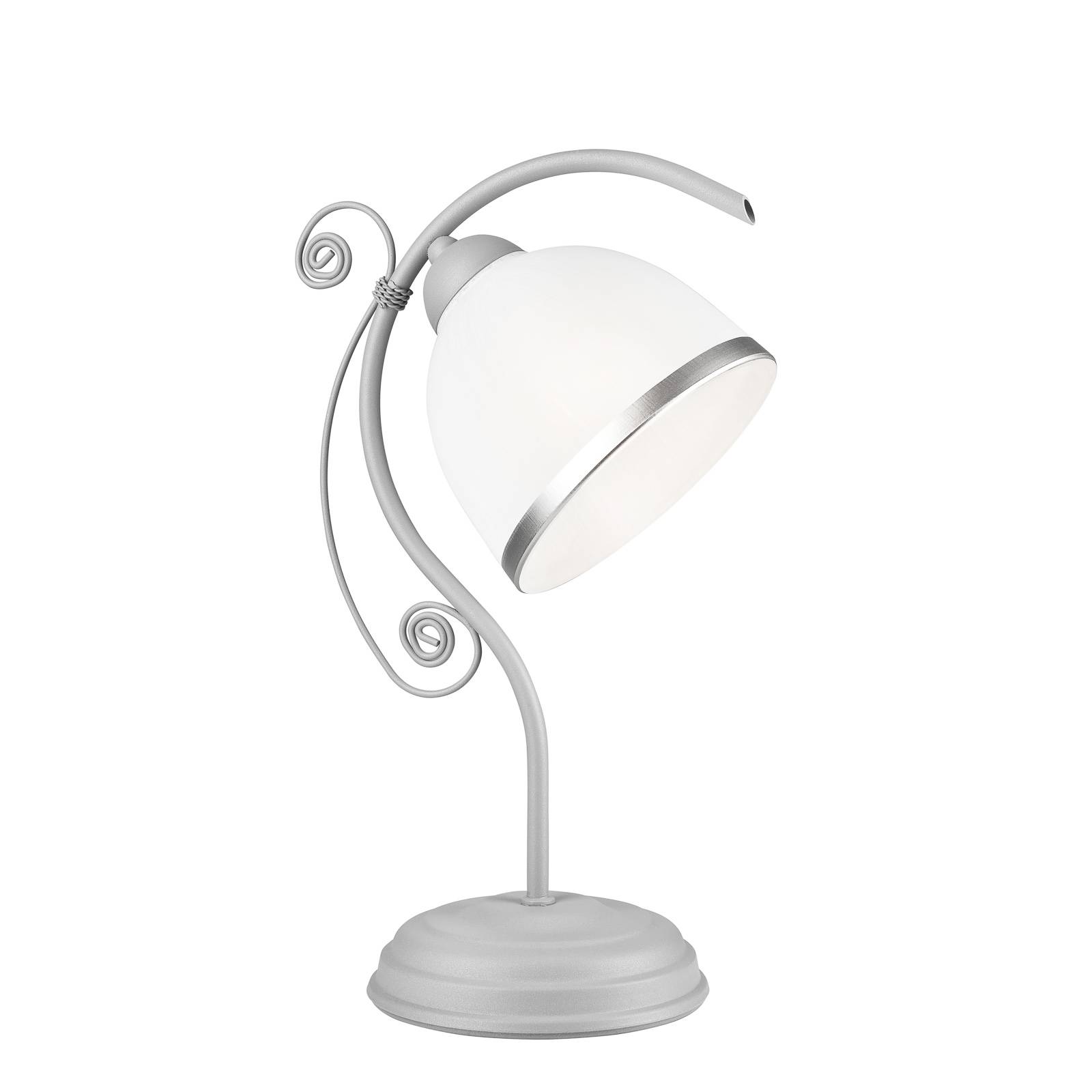 Bordslampa Roma i vitt och silver