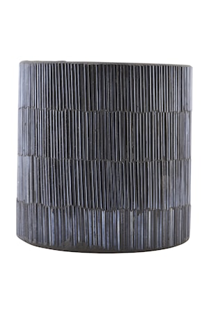 Ljuslykta Pipe Ø 10x10 cm Svart/grå
