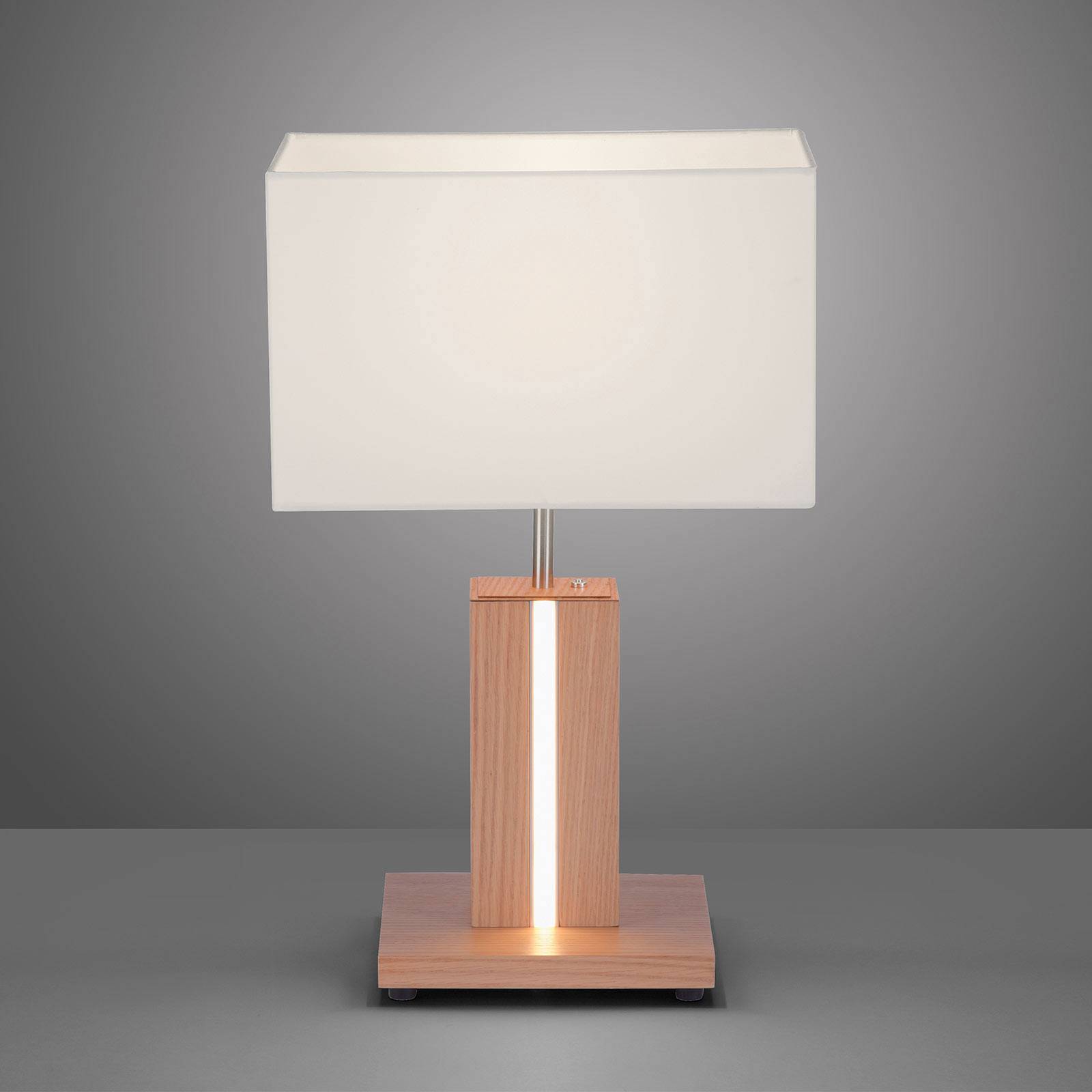 Bordslampa Amanda i träoptik 2 lampor